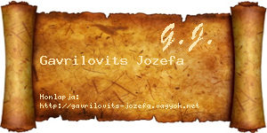 Gavrilovits Jozefa névjegykártya
